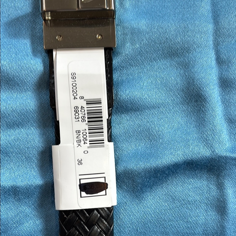 Nike Brown/Black Woven Reversible Belt - Picture 2 of 5
